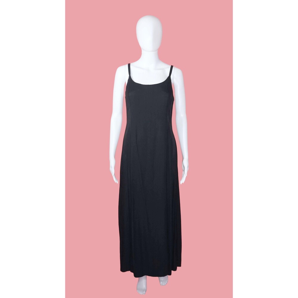 1990s EXPRESS CAMPAGNIE INTERNATIONALE Black Sleeveless Flowy Maxi Dress. Small